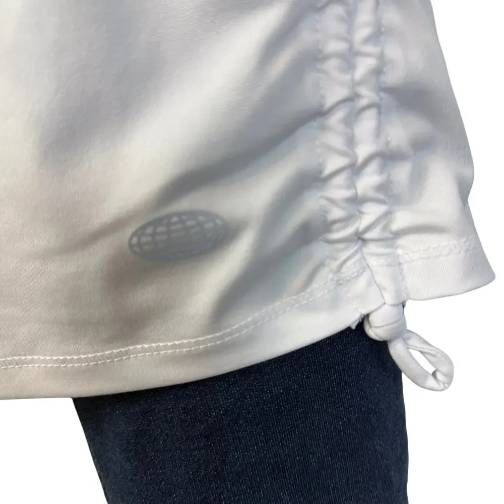 Reel Legends White Sleeveless Adjustable Ruched Side Tank Top Performance Fabric - Picture 5 of 16